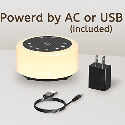 ColourNoise Sound Machine White Noise Machine 12 Colors Night Lights Brown Noise Machine with 30 Soothing Sounds Sleep Sound Machine with 5 Timers Portable for Home Travel and Office(Black)