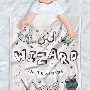 Harry Potter Fleece Baby Blanket, 30"x40" Wizard in Training, Unisex for Girls & Boys, Infants/Toddlers