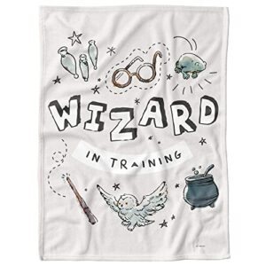 Harry Potter Fleece Baby Blanket, 30"x40" Wizard in Training, Unisex for Girls & Boys, Infants/Toddlers