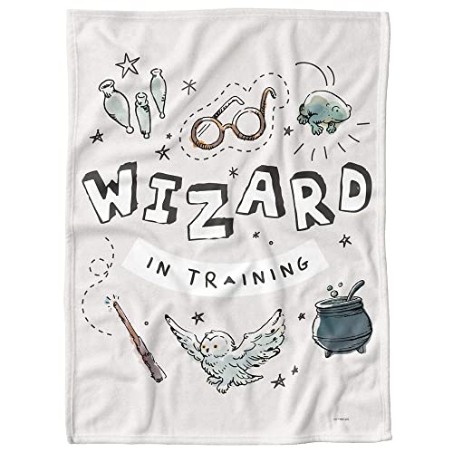 Harry Potter Fleece Baby Blanket, 30"x40" Wizard in Training, Unisex for Girls & Boys, Infants/Toddlers