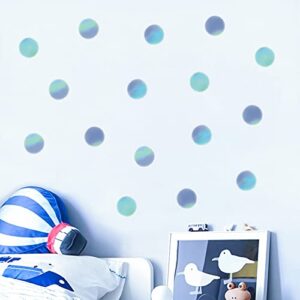 rofarso 120 decals 2.2'' hazy gradient blue purple color polka dots wall decals stickers diy removable peel & stick wall art decorations home decor for nursery bedroom living room playing room