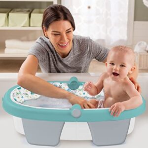 Summer® Foldaway Baby Bath (Under The Sea) - Convenient Baby Bathtub That Folds Compactly for Easy Storage and Travel - Inflatable Base for Extra Support - Durable Infant Tub