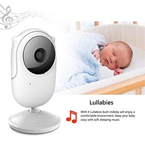 Newbaby Video Baby Monitor with Digital Color Camera, Wireless View Video, Two-Way Talk, Lullabies, Infrared Night Vision, Temperature Monitoring, Feeding Alarm (WhiteSM25) SM25