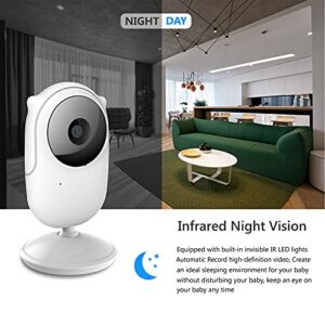 Newbaby Video Baby Monitor with Digital Color Camera, Wireless View Video, Two-Way Talk, Lullabies, Infrared Night Vision, Temperature Monitoring, Feeding Alarm (WhiteSM25) SM25