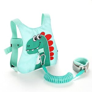 Toddler Leash-Baby Walking Safty Harness and Child Anti Lost Wrist Link for Girls/Boys Travel (Green)