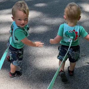 Toddler Leash-Baby Walking Safty Harness and Child Anti Lost Wrist Link for Girls/Boys Travel (Green)