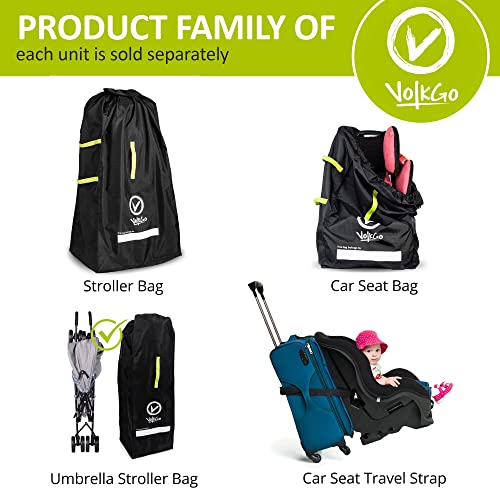 VolkGo Gate Check Bag for Single Umbrella Strollers, Durable and Lightweight, Water-Resistant, for Safe & Secure Stroller, Easy Carrying, Includes Stretch Pouch