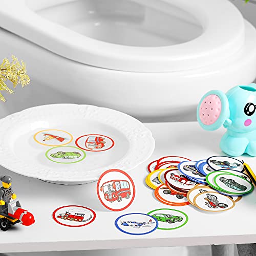 120 Pieces Toilet Targets for Potty Training Boys Potty Targets for Boys Potty Training Aids Flushable Boys Pee Targets Potty Training Chart for Toddlers Boys Training Use Potty (Cars Styles)