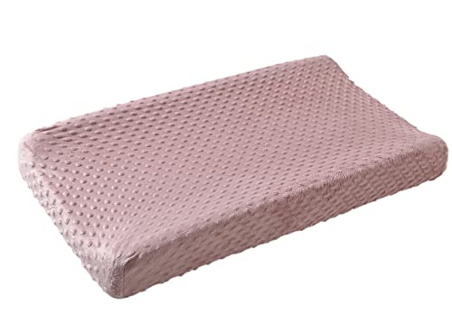 Changing Pad Cover, Soft Minky Dots Changing Table Sheets for Baby Boy and Girl, Diaper Changing Table Cover Fit 32"/34'' x 16" Pad (Sepia Rose)