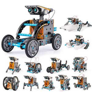 TEMI STEM Solar Robot Kit for Kids, 12-in-1 Educational STEM Science Experiment Toys, Solar Powered Building Kit DIY for 8 9 10 11 12 13 Years Old Boys & Girls Kids Toy