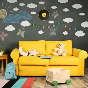 125 Pieces Cloud Wall Decor Cloud Stickers Cloud Wall Decals White Clouds Peel and Stick Cloud Decals for Walls Removable Wall Stickers for Baby Kids Nursery Living Room Play Story Room, 16 Sheets