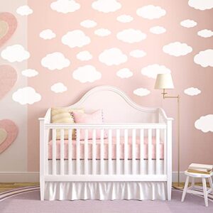 125 Pieces Cloud Wall Decor Cloud Stickers Cloud Wall Decals White Clouds Peel and Stick Cloud Decals for Walls Removable Wall Stickers for Baby Kids Nursery Living Room Play Story Room, 16 Sheets