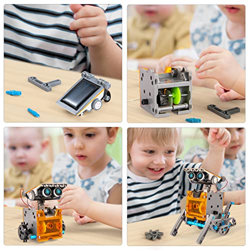 12-in-1 Science Solar Robot Kit for Kids,STEM Educational DIY Solar Powered Building Toys Experiment Set for 8 9 10 11 12 13 14 Years Boys and Girls