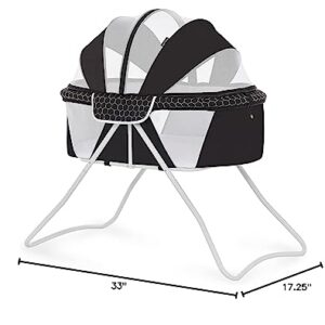 Dream On Me Day Dreamer 2-in-1 Convertible and Portable Bassinet, Black