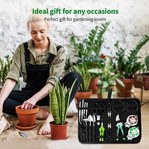 Bonsai Tree Kit, 20 Pcs Gardening Succulent Tools Set, Bonsai Tool Kit Include 262 Feet Bonsai Wire, 29.5"x29.5" Plant Repotting Mat, Bonsai Scissors, Pruning Shears, Unique Gift for Indoor Gardening