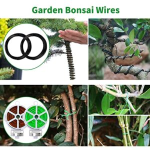 Bonsai Tree Kit, 20 Pcs Gardening Succulent Tools Set, Bonsai Tool Kit Include 262 Feet Bonsai Wire, 29.5"x29.5" Plant Repotting Mat, Bonsai Scissors, Pruning Shears, Unique Gift for Indoor Gardening