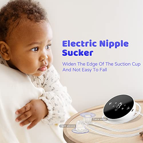 Rolevin Electric Nipple Corrector for Flat or Inverted Nipples, Portable Nipple Pump, Inverted Nipple Puller, Rechargeable Nipple Puller Sunken and Shy Nipples - 4PCS
