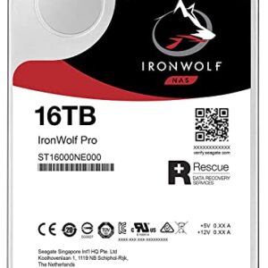 Seagate IronWolf Pro ST16000NE000 16 TB Hard Drive - 3.5" Internal - SATA (SATA/600) (Renewed)