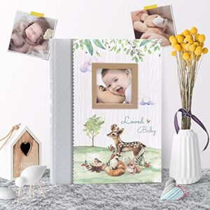 Holoary First 5 Years Baby Memory Book, 76 Colourful Illustrated Journal Pages Baby Record Book Album, Keepsake for Newborn Baby Boy or Baby Girl, Woodland Animals Design