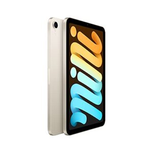 Apple iPad Mini (6th Generation): with A15 Bionic chip, 8.3-inch Liquid Retina Display, 64GB, Wi-Fi 6, 12MP front/12MP Back Camera, Touch ID, All-Day Battery Life – Starlight