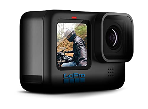 GoPro HERO10 (Hero 10) Black - Waterproof Action Camera with Front LCD and Touch Rear Screens, GP2 Engine, 5K HD Video, 23MP Photos, Live Streaming, 64GB Extreme Pro Card and 2 Extra Batteries