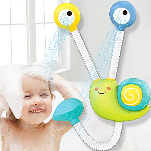 Dwi Dowellin Bath Toys for Baby Toddlers, Upgrade Electric Shower Head Baby Bath Toys Double Sprinkler Bathtub Tub Water Toys for Kids Preschool Child 18 Months and up