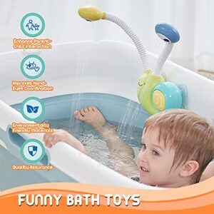 Dwi Dowellin Bath Toys for Baby Toddlers, Upgrade Electric Shower Head Baby Bath Toys Double Sprinkler Bathtub Tub Water Toys for Kids Preschool Child 18 Months and up