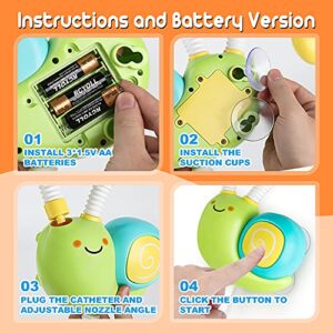 Dwi Dowellin Bath Toys for Baby Toddlers, Upgrade Electric Shower Head Baby Bath Toys Double Sprinkler Bathtub Tub Water Toys for Kids Preschool Child 18 Months and up