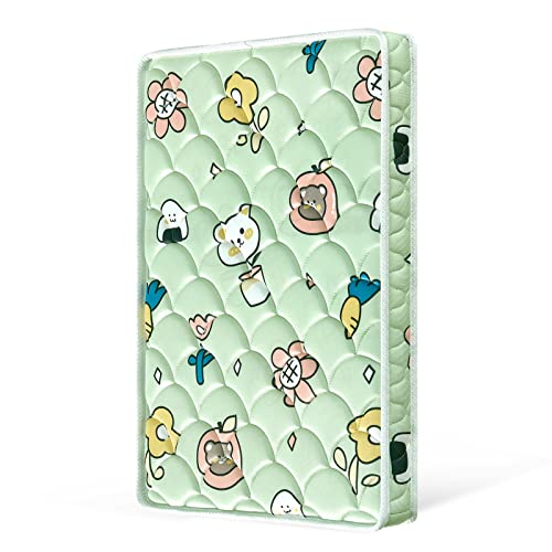 Mini Crib Mattress Topper - Suitable for [Crib Mini Crib] 38 x 24 x 4 inches - Non-Toxic, Quiet, Soft, Odor Free Foam - Printed Cartoon Pattern | Suitable for Most Portable Mini Cribs