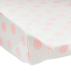 andi mae changing pad cover - watercolor pink dots -100% jersey cotton - fits standard changing pads