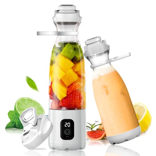 Leegoal Portable Blender, Personal Blender for Shakes and Smoothies, 20oz Blender USB Rechargeable, Crushes Ice and Frozen Fruit as Easily as Countertop Blender,3x More Power than Mini Travel Blender