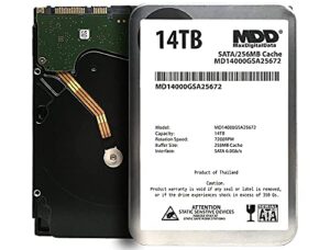 maxdigitaldata (md14000gsa25672) 14tb 7200rpm sata 6gb/s 256mb cache 3.5inch internal desktop hard drive - 3 years warranty (renewed)