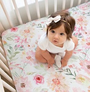 crib sheets for girls – luxuriously soft cotton blend crib sheet for girl crib sheet mattress & toddler sheet by max&so