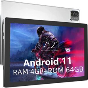 zzb tablet 10 inch android 11 tablets, 64gb rom 512gb expand，6000mah battery, quad-core processor 4gb ram tableta, 8mp camera wifi bt gps fm 10.1'' ips hd touch screen, 10 in tabletas.
