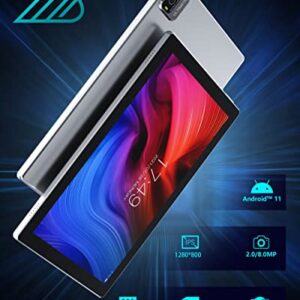 ZZB Tablet 10 Inch Android 11 Tablets, 64GB ROM 512GB Expand，6000mah Battery, Quad-Core Processor 4GB RAM Tableta, 8MP Camera WiFi BT GPS FM 10.1'' IPS HD Touch Screen, 10 in Tabletas.