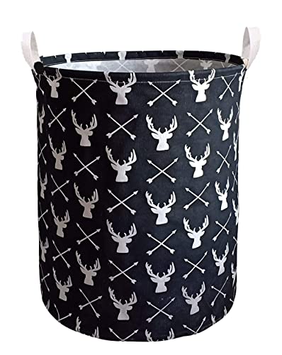 Unibedding Large Storage Baskets,Waterproof Laundry Baskets,Collapsible Canvas Basket for Storage Bin for Kids Room,Toy Organizer, Home Decor,Baby Hamper, Deer, (unbed-GD)