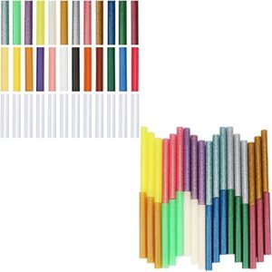 colored hot glue sticks full size, enpoint 3.93 x 0.43 in standard eva hot glue sticks for crafts, glitter colored hot melt adhesive glue sticks for diy artwork repairs gluing projects, 72 pack