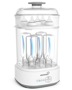 bottle sterilizer and dryer, compact electric steam baby bottle sterilizer (esterilizador de biberones), bottle sanitizer for baby bottles, pacifiers, pump parts