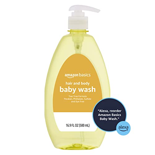 Amazon Basics Tear-Free Baby Hair and Body Wash, 16.9 Fluid Ounce, 1-Pack (Previously Solimo)