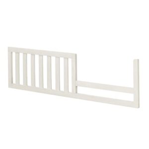 sorelle 148 toddler solid wood bed rail & crib conversion kit | universal & timeless style | weathered white | 51"x1"x14", converts crib to toddler bed
