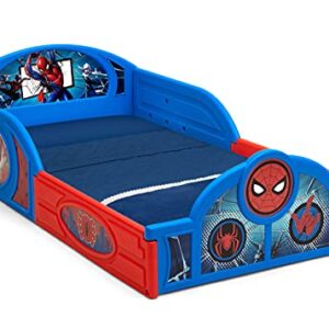 Delta Children Marvel Spider-Man Sleep and Play Toddler Bed with Built-in Guardrails