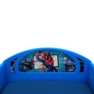 Delta Children Marvel Spider-Man Sleep and Play Toddler Bed with Built-in Guardrails
