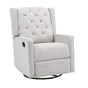 afg baby furniture ava swivel glider recliner, gray