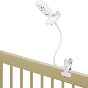 universal baby monitor mount for anmeate sm24, arlo, motorola, owlet cam and most other baby monitors, flexible gooseneck baby monitor holder for crib without tools or wall damage