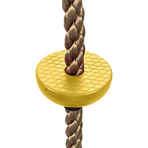 ERRTT gt8-ly Rock Climbing Rope Swing with disc Swing seat Set Rope Ladder Children Outdoor Tree Backyard Playground Swing Suitable for Any Backyard Playground or Outdoor Theater Yellow