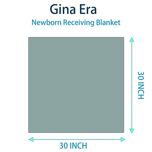 Gina Era Flannel Receiving Blankets, Baby Swaddle Blankets 100% Cotton 4 Pcs One Size 30 X 30 Inch for Baby Boy or Baby Girl (Style11)