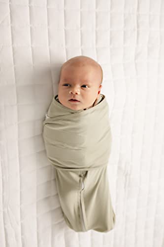 LullaBaby Swaddle – Premium 100% Cotton Sleep Sack for Newborns, Ultra-Soft & Breathable, Secure Snuggle & Easy Diaper Changes, 0-2 Months (6-12 lbs), Desert Sage