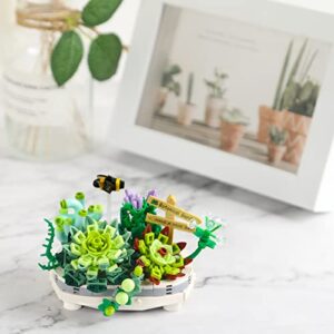 QLT Mini Bricks Bonsai Model Creative DIY Simulation Mini Particle Flower Botanical Collection Construction Building Toy (Not Compatible with Major Brands)