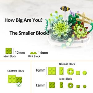 QLT Mini Bricks Bonsai Model Creative DIY Simulation Mini Particle Flower Botanical Collection Construction Building Toy (Not Compatible with Major Brands)