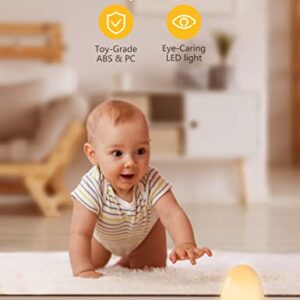 MediAcous Night Lights for Kids Room, Baby Night Light with Stable Charging Pad, Dimmable Kids Night Light with 1H Timer & Touch Control, ABS+PC LED Egg Lamps for Breastfeeding, Up to 200H